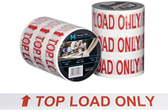 Packing Tape Top Load Only, White/Red, 48mm x 100m x 50 Micron 1 X Roll